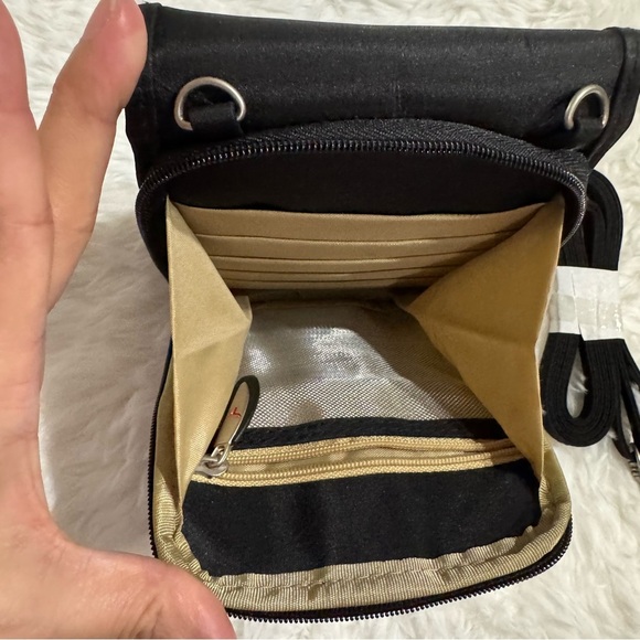 TRAVELON Black Mini Crossbody Wallet - Picture 8 of 10